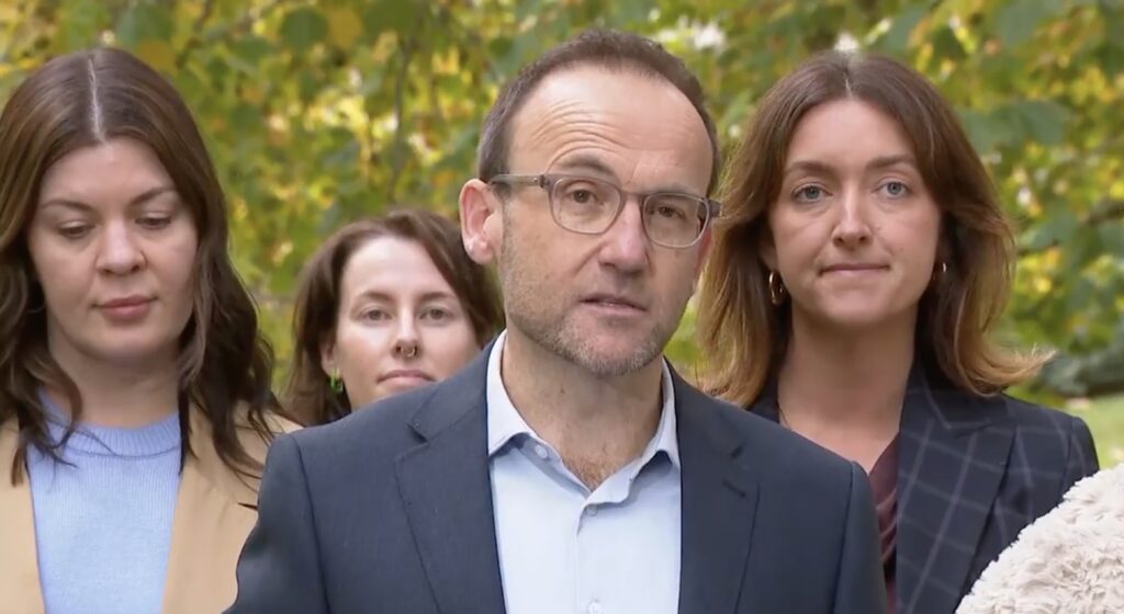 Outgoing Greens Leader Adam Bandt concedes defeat (Screenshot)